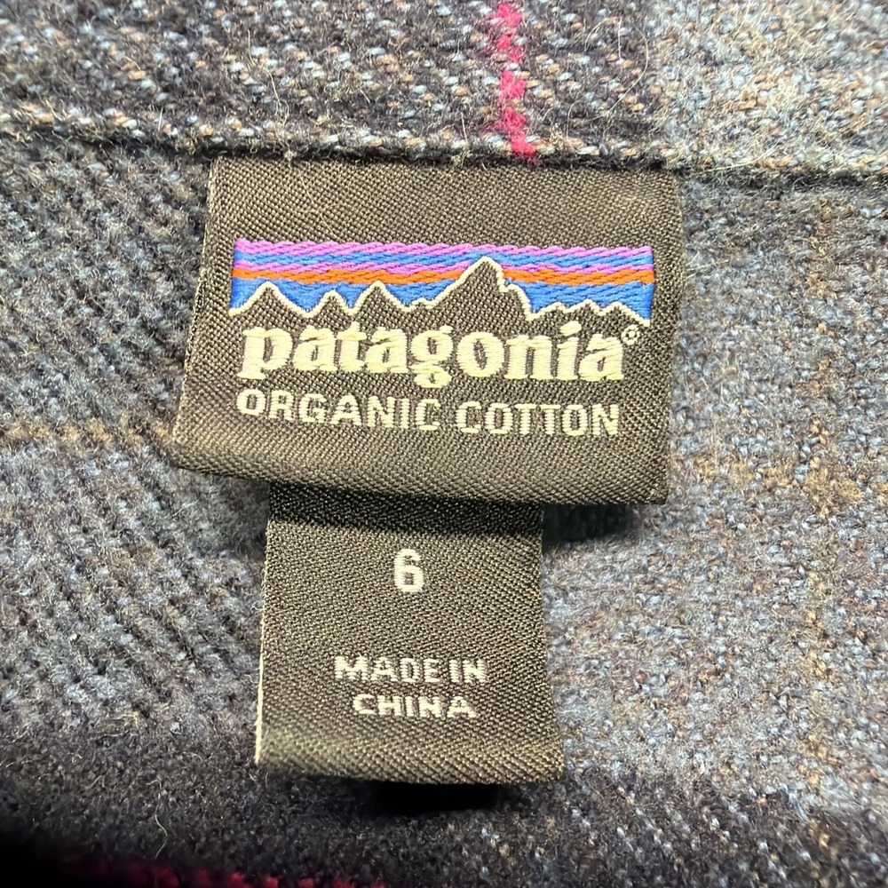 Patagonia Women's Organic Cotton Long-Sleeved Fjord Flannel Shirt‎ Size 6 - Picture 4 of 8